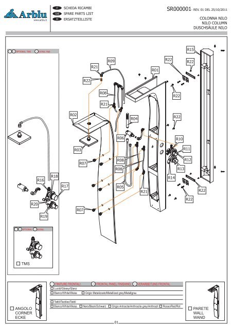 TMS ANGOLO CORNER ECKE PARETE WALL WAND ... - Arblu