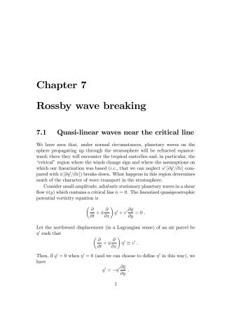 Chapter 7 Rossby wave breaking - MIT