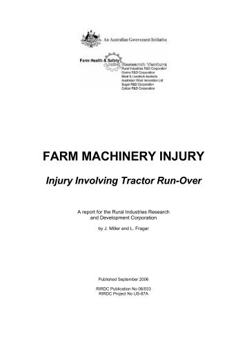farm machinery injury - Australian Centre for Agricultural Health and ...