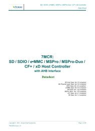 SD / SDIO / eâ¢MMC / MSPro / MSPro-Duo / CF+ / xD Host ... - Arasan