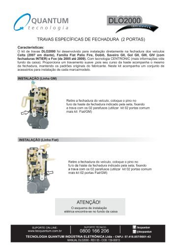 Clique aqui para baixar o manual do produto DLO2000! - Quantum