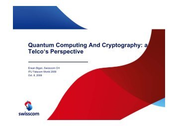 Quantum Computing And Cryptography: a Telco's ... - NCCR-QP