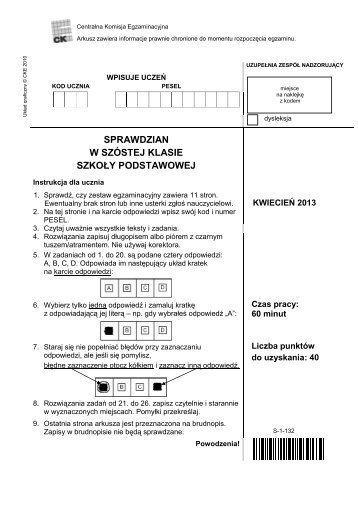 Sprawdzian 2013