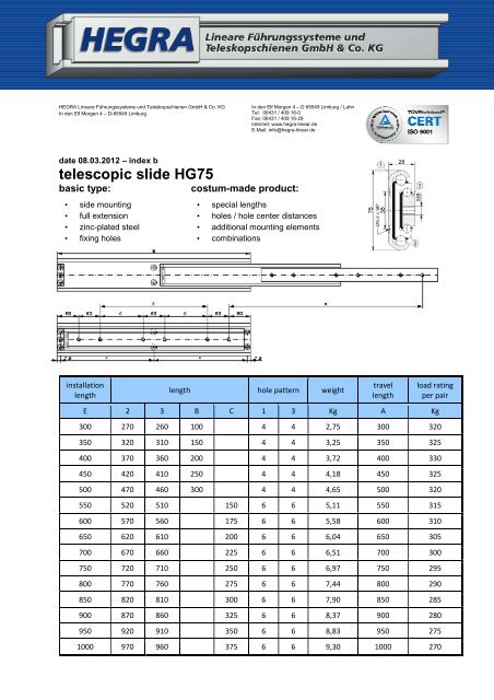 HG75 Englisch_b - Hegra Linear GmbH