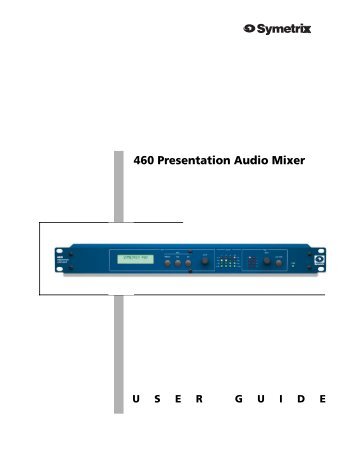 460 Presentation Audio Mixer - Soundkat.com