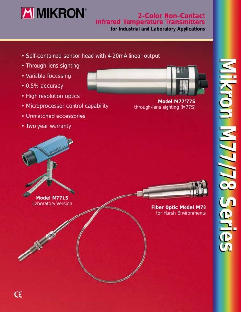 4 to 20 mA, 15:1, IR Sensor, 30 m Extended Cable