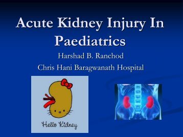 Acute Kidney Injury in In Paediatrics