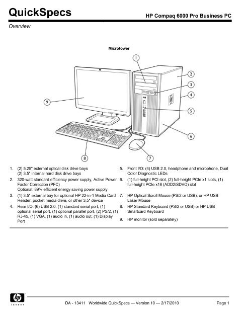 Hp Compaq 6000 Pro Business Pc Mascom Electronics