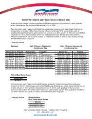 manufacturer's certification statement - News from American Water ...