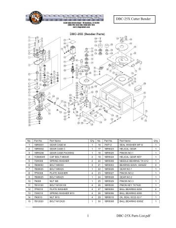 DBC-25X Parts List.pdf - BN Products
