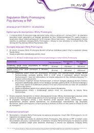 Regulamin Oferty Promocyjnej Play domowy w FNP