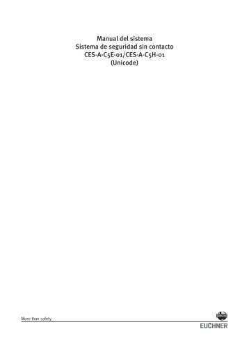 Interruptor de seguridad CES-A-C5... - EUCHNER GmbH + Co. KG