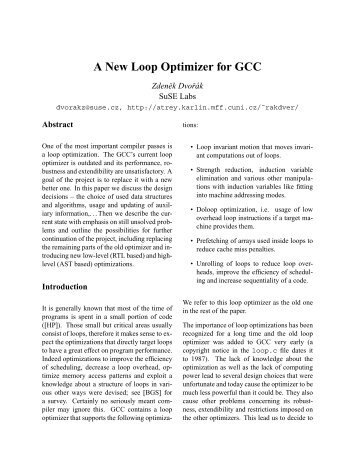 A New Loop Optimizer for GCC