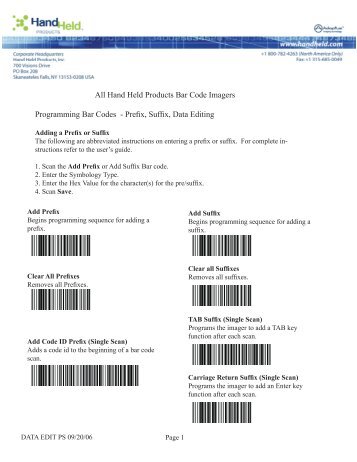 Programming Bar Codes - Pointofsale.nl