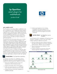 hp OpenView smart plug-in for webMethods