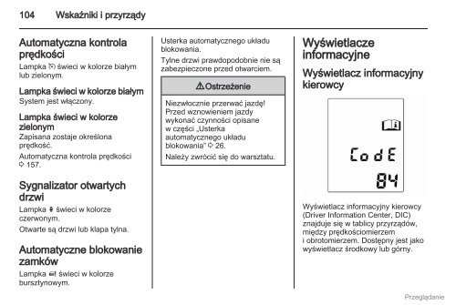 Opel Meriva 2012.5 â Instrukcja obsÅugi â Opel Polska