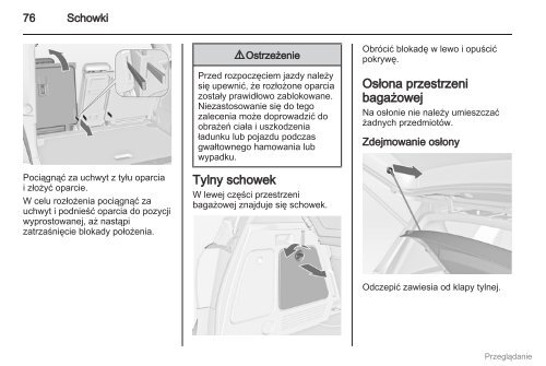 Opel Meriva 2012.5 â Instrukcja obsÅugi â Opel Polska