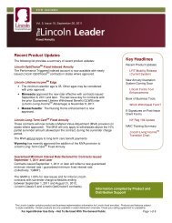 Fixed Annuity Lincoln Leader - September 2011 - ECA Marketing