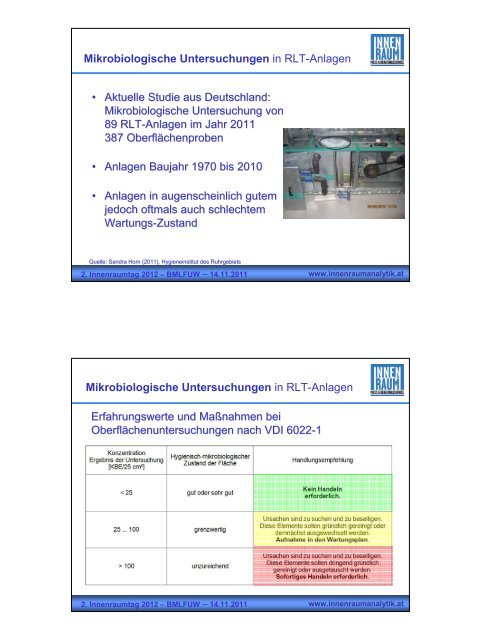 Hygiene von RLT-Anlagen, die neue VDI 6022 (DI Felix Twrdik, IBO)