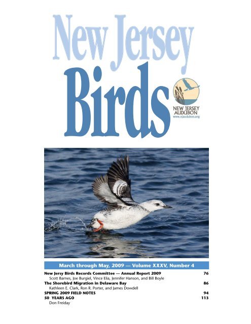 March through May, 2009 - New Jersey Audubon Society