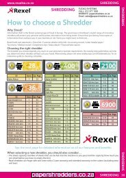 Rexel Shredder Catalogue - papershredders.co....