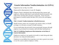 Genetic Information Nondiscrimination Act (GINA)