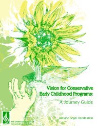 Vision for Conservative Early Childhood Programs: A Journey Guide