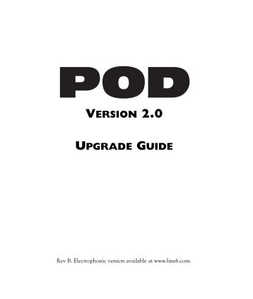 POD 2.0 Upgrade Guide - Electrophonic Limited ... - MIDI Manuals