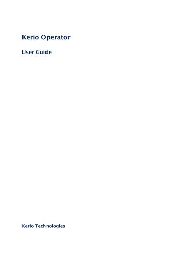 Kerio Operator - Kerio Software Archive