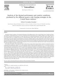 Analysis of the thermal performance and comfort conditions ...