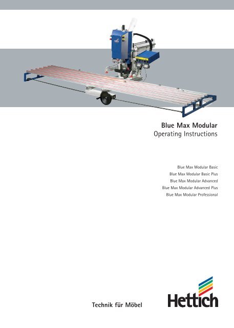 Blue Max Modular Operating Instructions Hettich