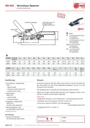 Normblatt GN 852 PDF - Ganter
