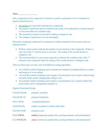 2013 nomenclature test answers