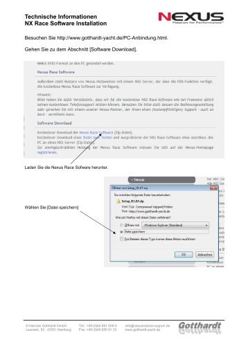 Technische Informationen NX Race Software Installation - Herman ...