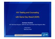 HIV Testing and Counseling with Same Day Result (SDR)