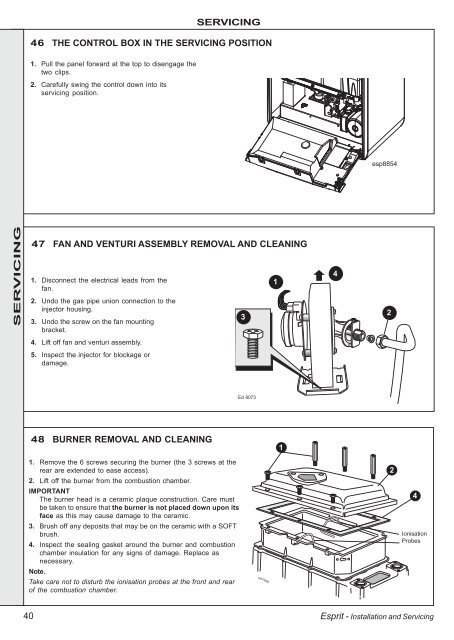 Ideal Esprit HE Combi Boilers 24,30,35 User Guide - BHL.co.uk