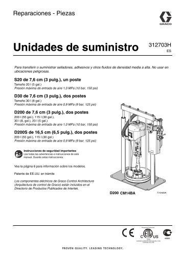 312703H - Supply Units, Repair-Parts, Spanish - Graco Inc.