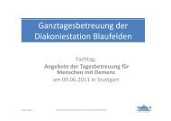 Ganztagesbetreuung der f Diakoniestation Blaufelden - Alzheimer ...