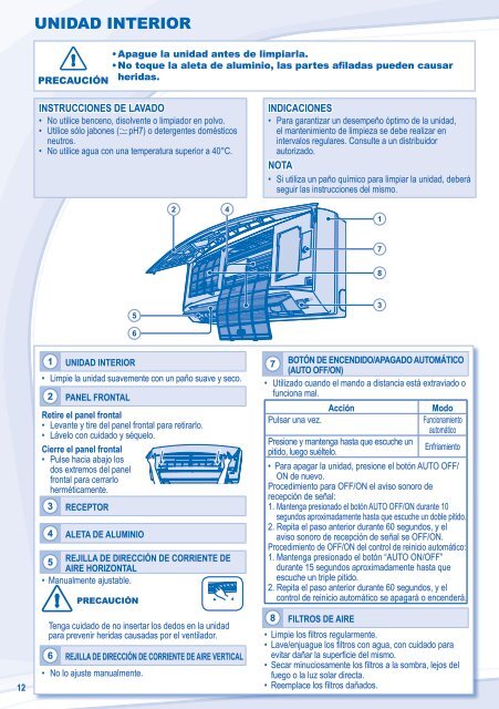 Operating Instructions Air Conditioner - Panasonic