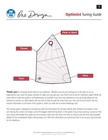 Optimist Tuning Guide - McLaughlin Boat Works