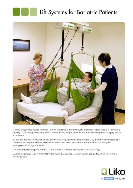 Lift Systems for Bariatric Patients Product Leaflet EN - Liko