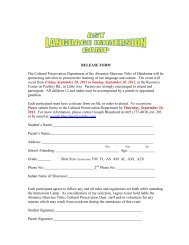 RELEASE FORM - Absentee Shawnee Tribe Of Oklahoma