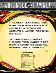 May 2011 - Absentee Shawnee Tribe Of Oklahoma