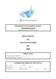 relativos ao ano financeiro de 2008 - CÃ¢mara Municipal de Resende
