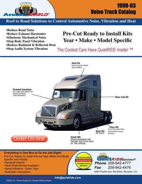 1998-03 Volvo Truck Catalog - QuietRide Solutions