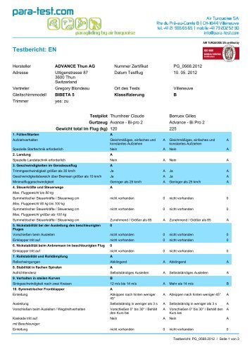 EN Testbericht BIBETA 5 - Advance