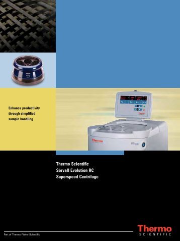 Thermo Scientific Sorvall Evolution RC Superspeed ... - AFAB Lab