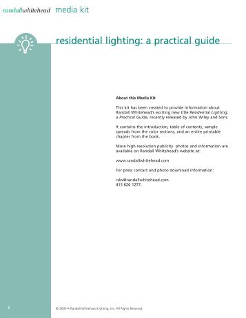 residential lighting: a practical guide - Randall Whitehead Lighting ...