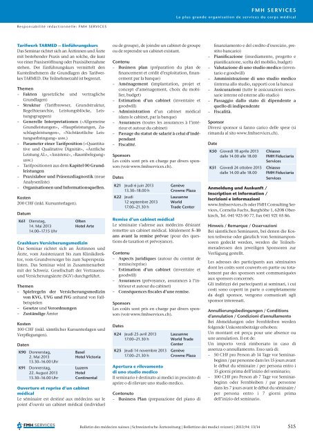 Bulletin des mÃ©decins suisses 13-14/2013 - Schweizerische ...