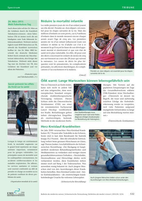 Bulletin des mÃ©decins suisses 13-14/2013 - Schweizerische ...